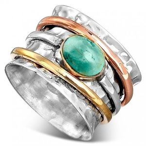 Bohemian Turquoise Natural Stone Ring